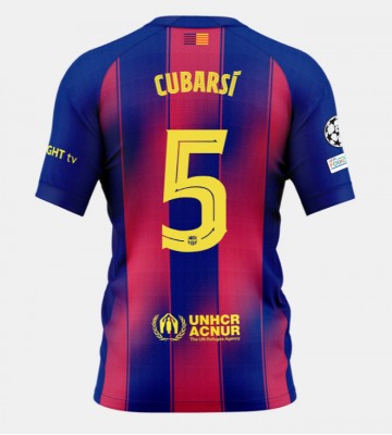 Lacne Muži Futbalové dres Barcelona Pau Cubarsi #5 2025-26 Krátky Rukáv - Domáci